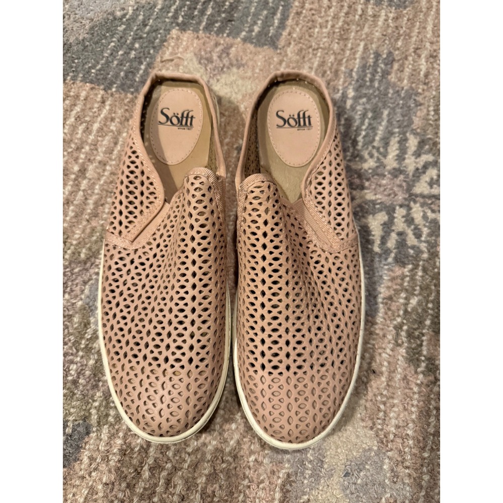 Söfft Leather Perforated Slip On‎ Mule Loafer Shoes Casual Comfort Women 9.5M